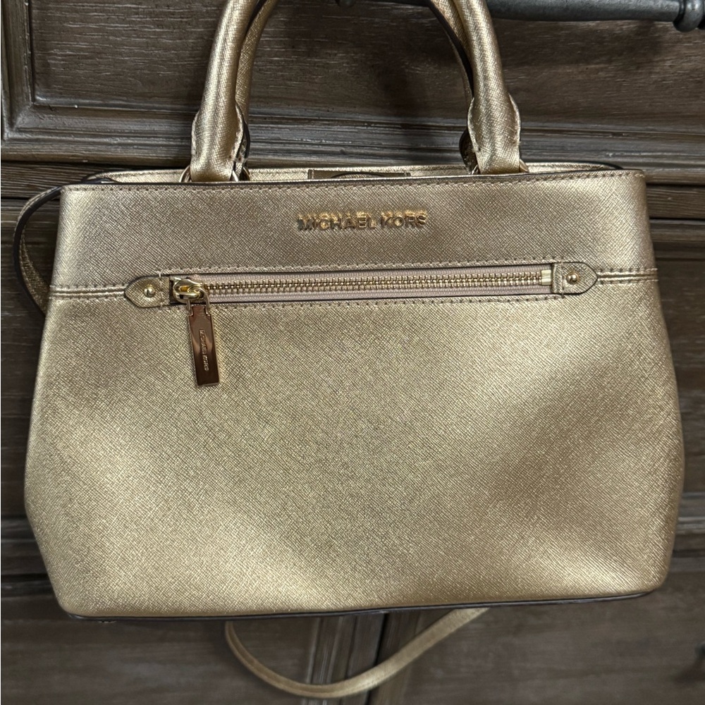Michael Kors Metallic Gold Satchel